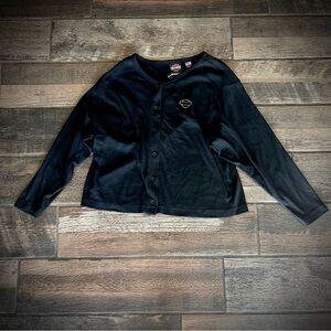 Harley Davidson black sweater with sparkles Knoxville, Tn. Made USA S runs big